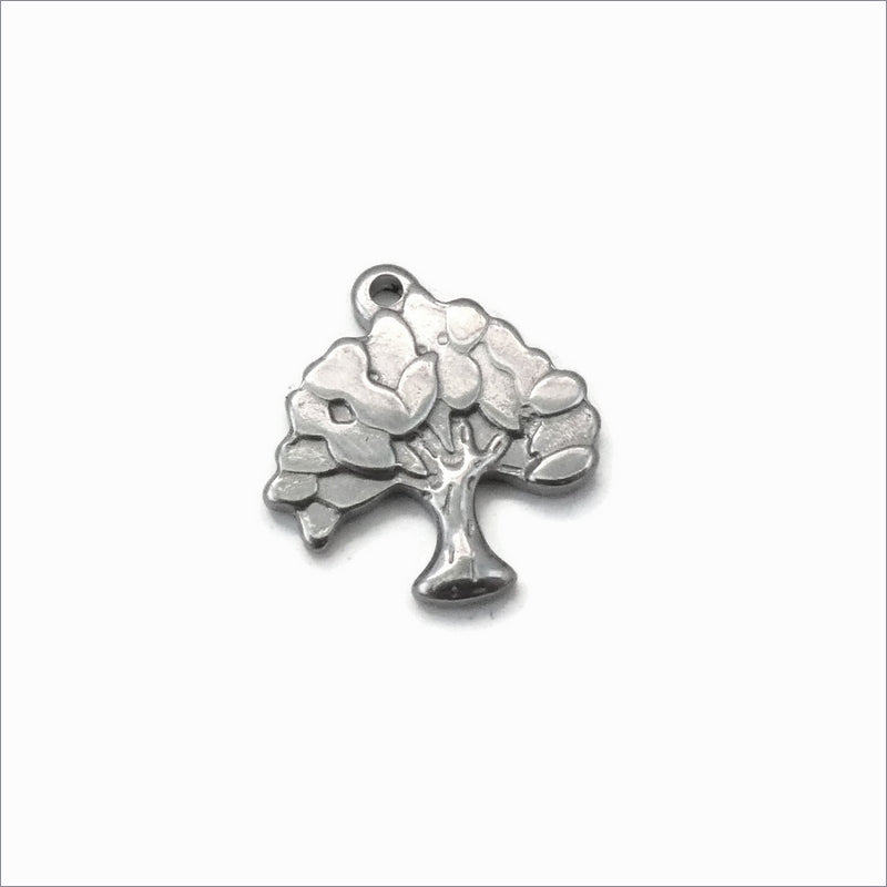 5 Stainless Steel Tree Charms