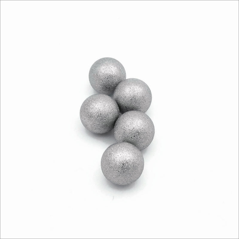 10 Undrilled Stainless Steel Round 10mm Stardust Beads