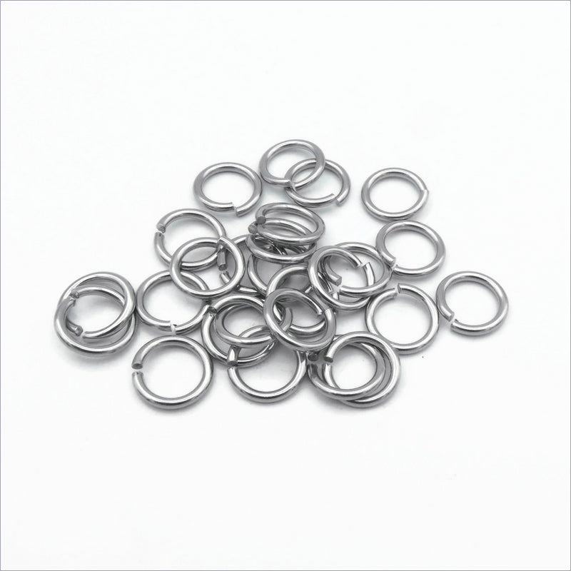 100 Stainless Steel 11.5mm x 1.6mm Flush Cut Jump Rings