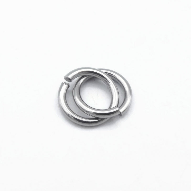 100 Stainless Steel 11.5mm x 1.6mm Flush Cut Jump Rings
