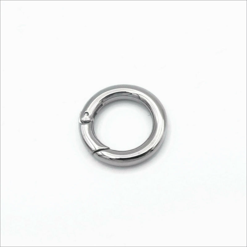 1 Stainless Steel 20mm Round Donut Clasp