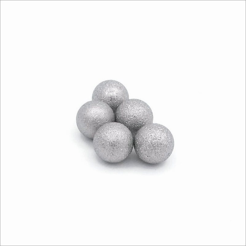 10 Undrilled Stainless Steel Round 8mm Stardust Beads