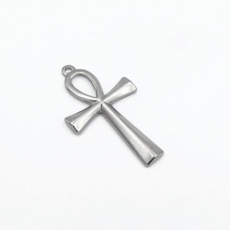 Stainless Steel 25mm Religious Gold Ankh Cross Minimal Charm P-1037 Stainless Steel 25mm Religious Gold Ankh Cross Minimal Charm P-1037
