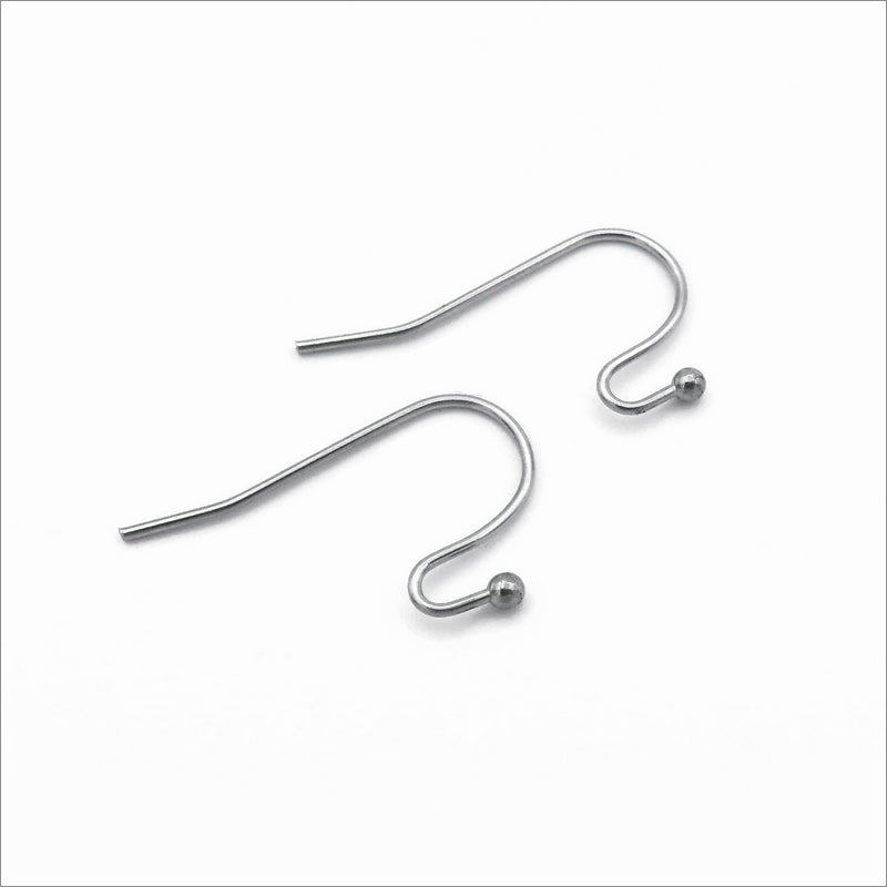 30 Pairs of Silver Large Loop 316L Stainless Steel Earring Hooks