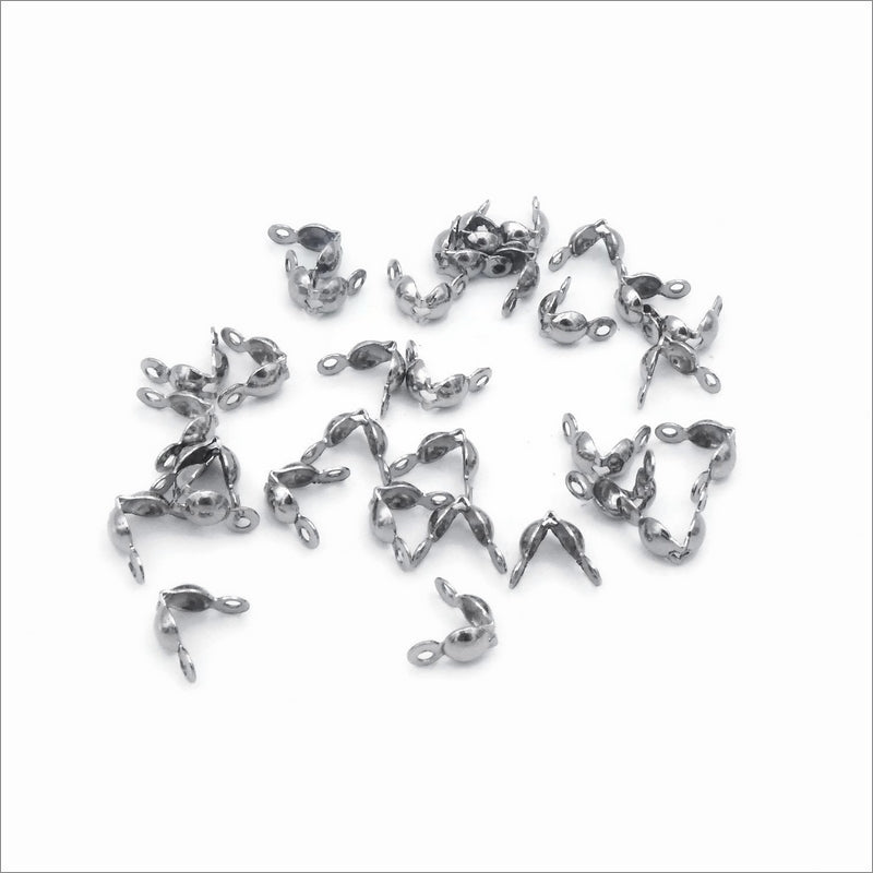 100 Stainless Steel Bead Tip Knot Covers