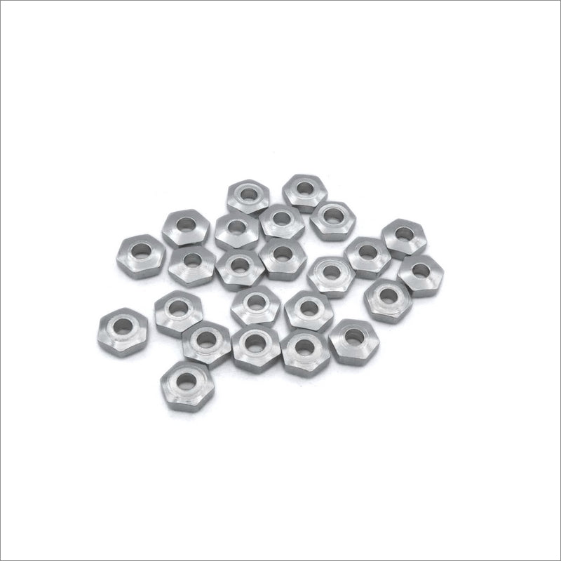 25 Stainless Steel 5.5mm Hexagonal Rondelle Disc Spacer Beads