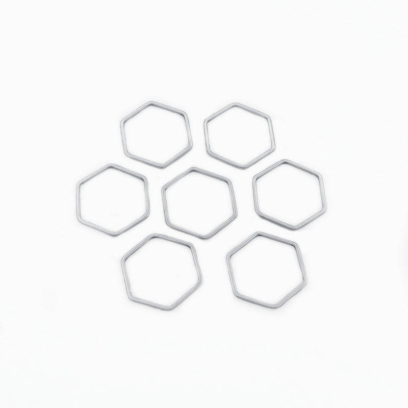 20 Stainless Steel Hexagon Linking Rings