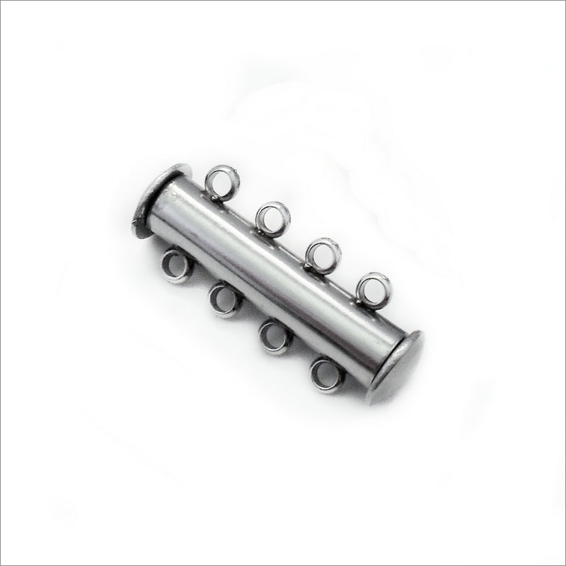 2 Stainless Steel 4 Strand Magnetic Tube Clasps