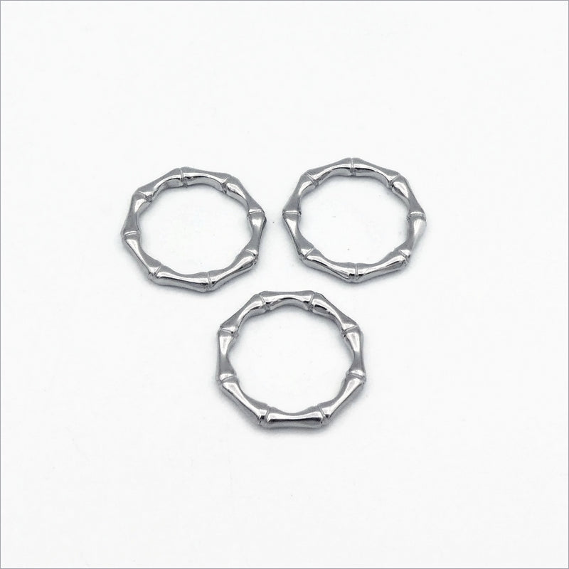 5 Solid Stainless Steel Segmented Octagonal Closed Jump Rings