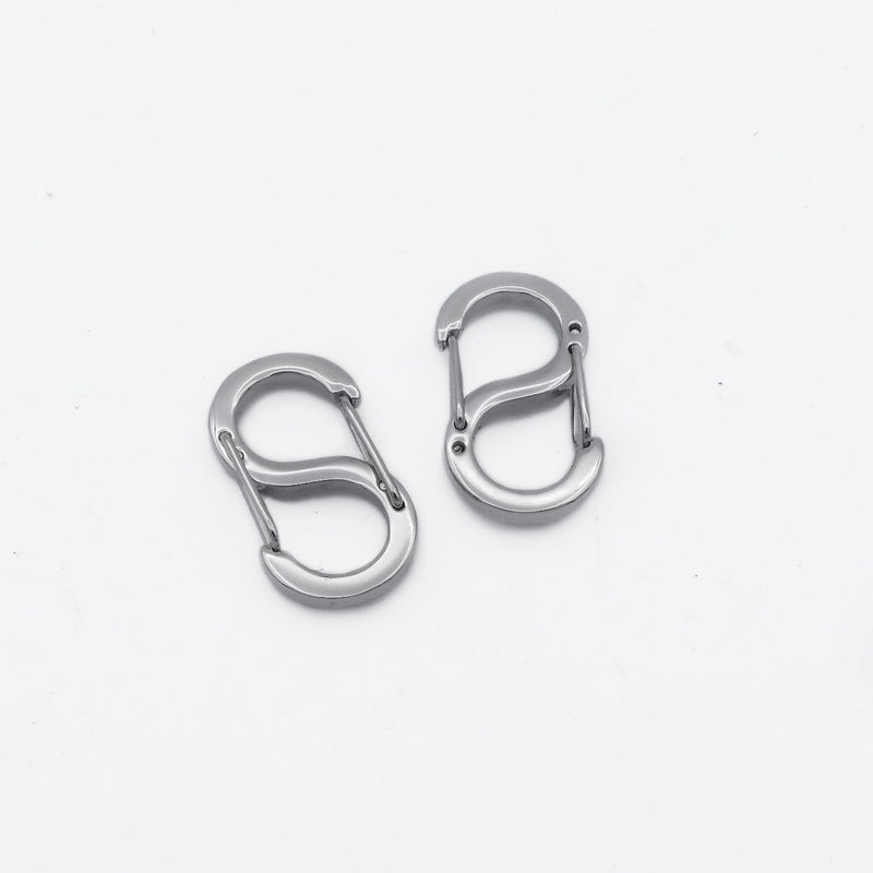 2 Stainless Steel S-Shape Double Snap Clasp