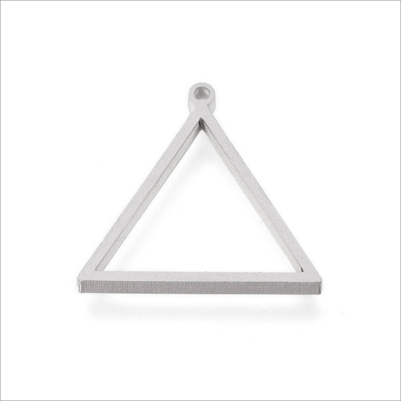 3 Stainless Steel Triangle Shape Open Back Bezel Settings for Resin Pendants