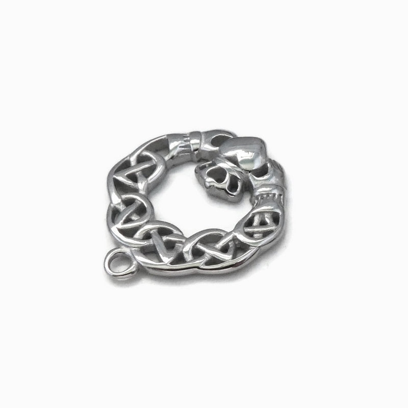 1 Stainless Steel Claddagh Pendant with Celtic Knot