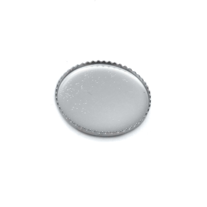 50 Stainless Steel 15mm Round Bottlecap Cabochon Tray Bezel Settings