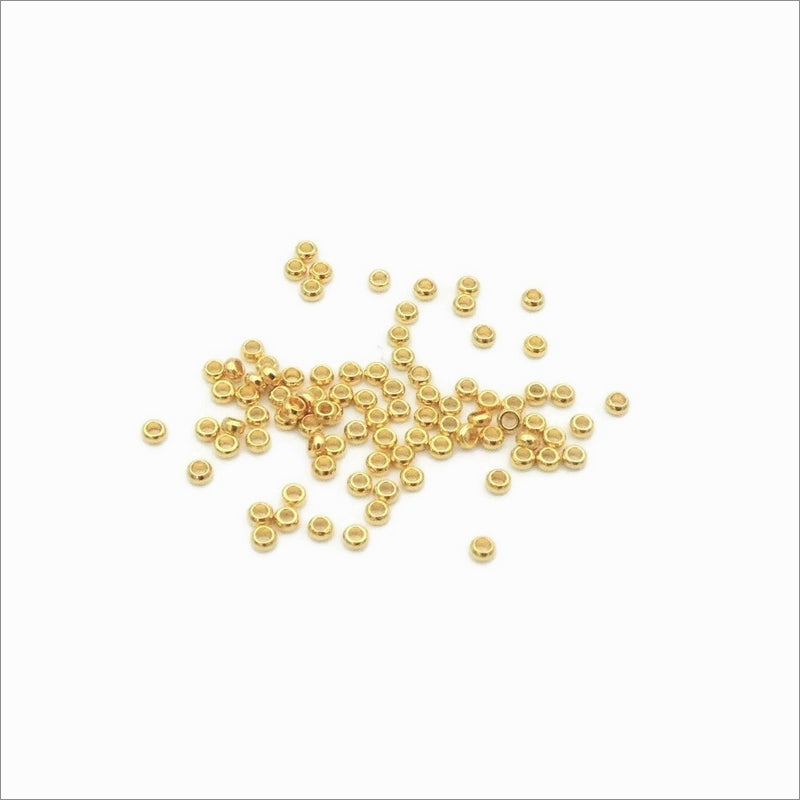 200 Gold Tone Stainless Steel 2mm x 1.5mm Crimp Beads